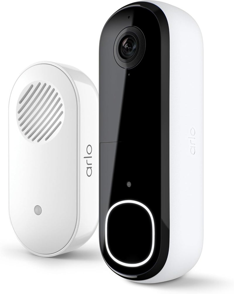 ARLO Video Doorbell 2K + Chime 2 (2nd Gen, Latest Release), Wireless or Wired Option, 2-Way Audio, Night Vision, Head to Toe View, Package Detection, Person & Vehicle Recognition, 1-Month Secure Plan - Image 1